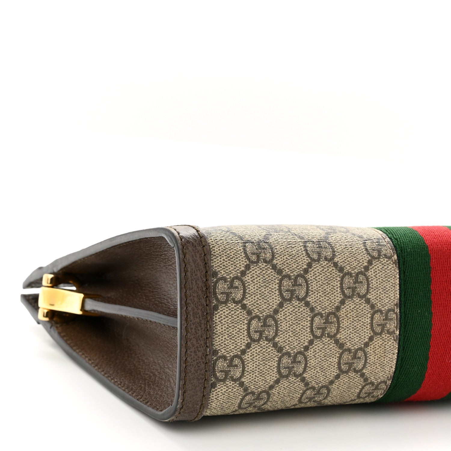 Gucci GG Supreme Monogram Web Small Ophidia Chain Shoulder Bag Brown 9 of 12