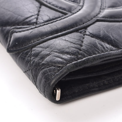Chanel Aged Calfskin Quilted Cambon Yen Wallet Black 11 of 15