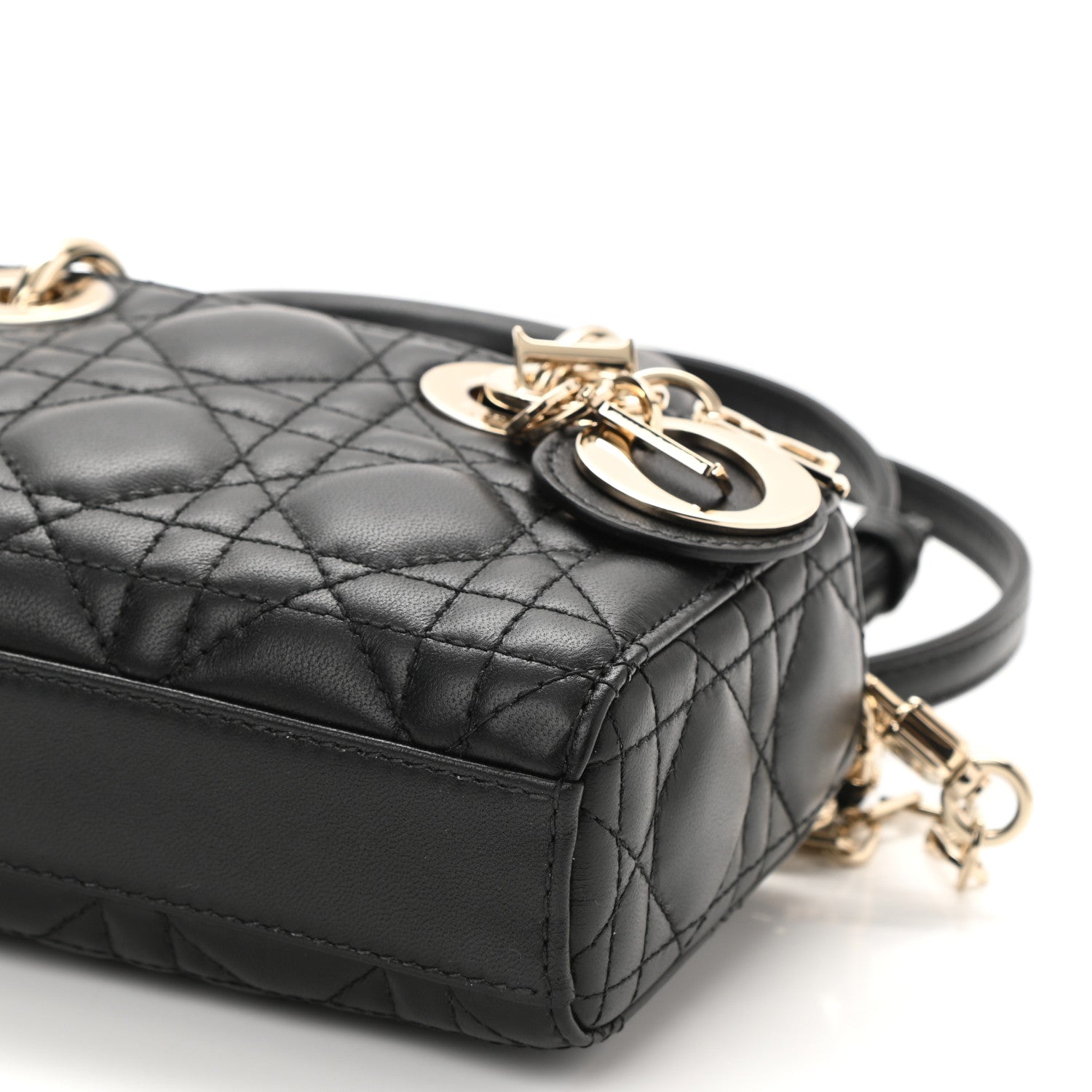 Christian Dior Lambskin Cannage Micro Lady D-Joy Black 1161721