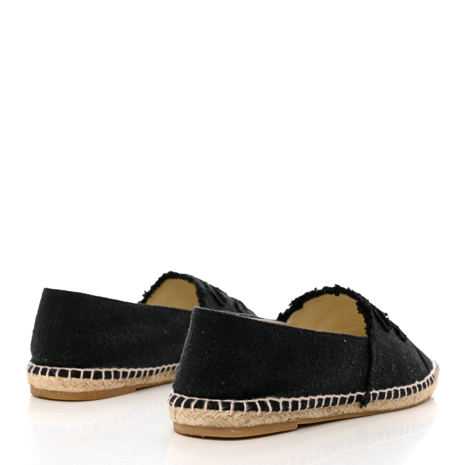 Chanel Denim Toile CC Espadrilles 40 Black 4 of 11