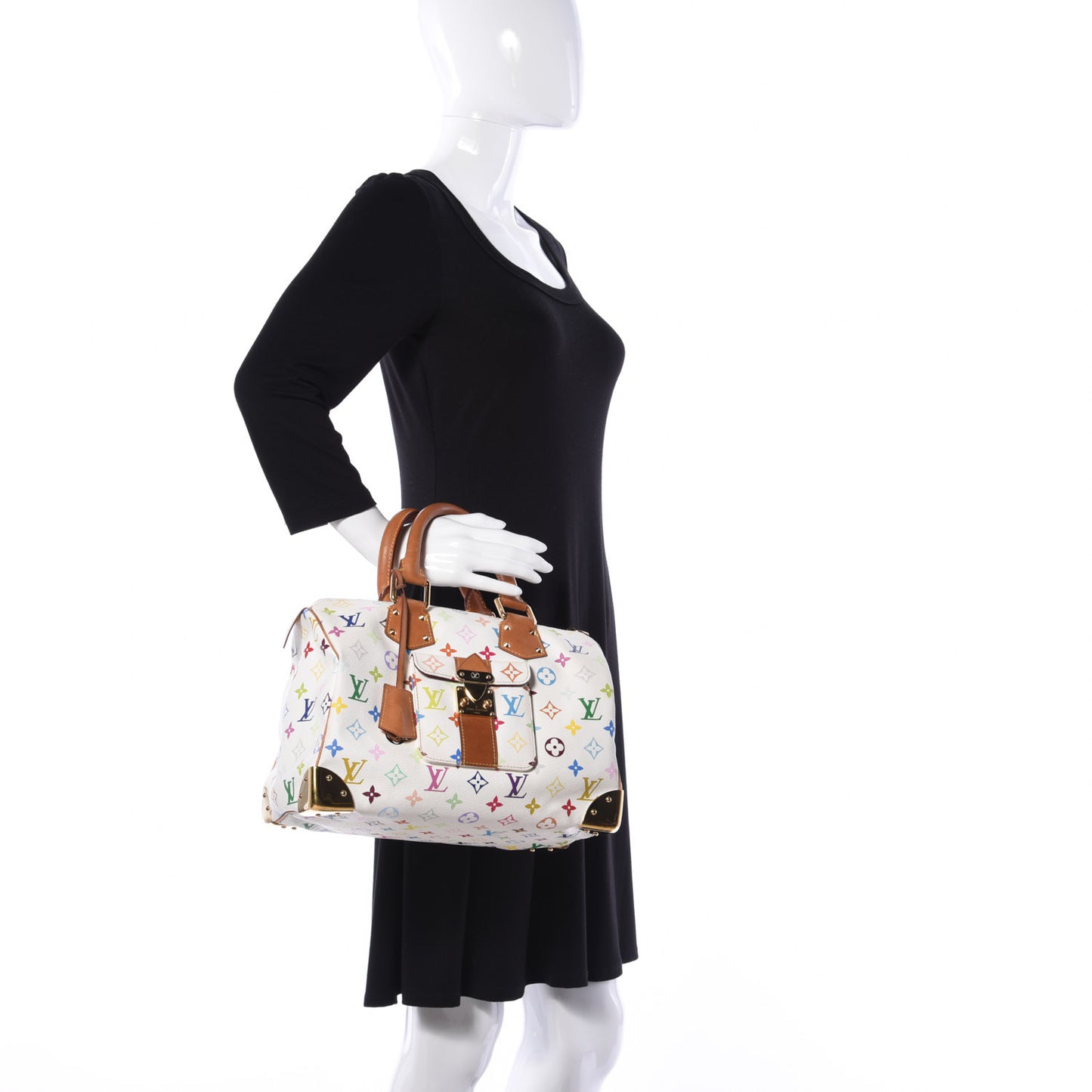 Monogram Multicolor Speedy 30 White