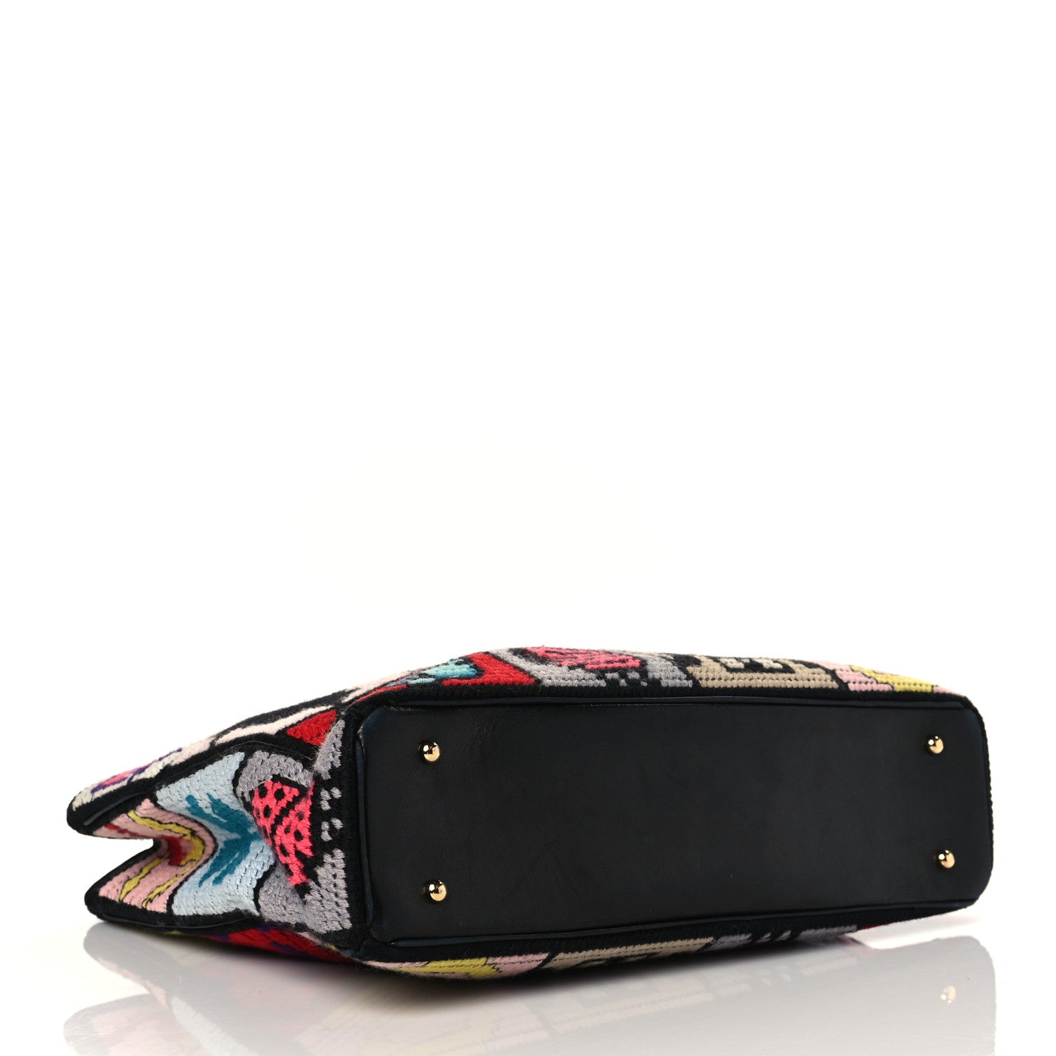 Chanel Needlepoint Precious Symbols Shoulder Bag Black 4 of 9