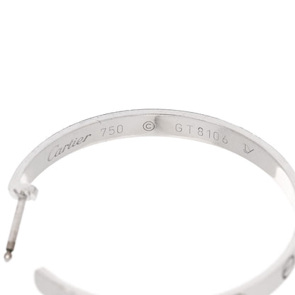 Cartier 18K White Gold Large LOVE Hoop Earrings 4 of 4