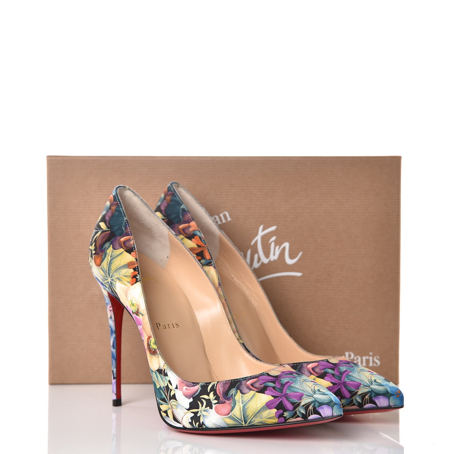 Christian Louboutin Satin Flower Power Pigalle Follies 100 Pumps 39.5 Multicolor 8 of 8