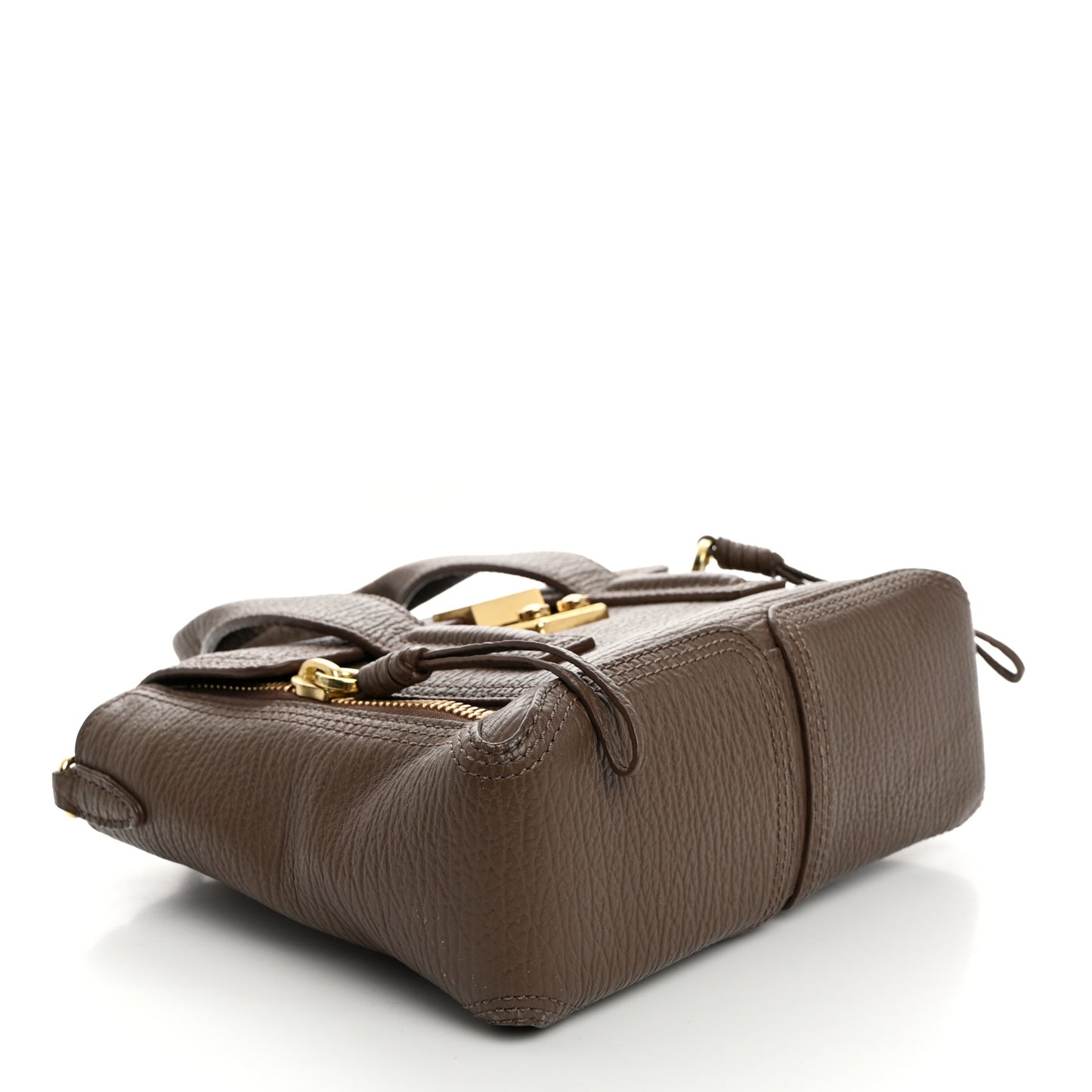 Textured Calfskin Mini Pashli Satchel Taupe