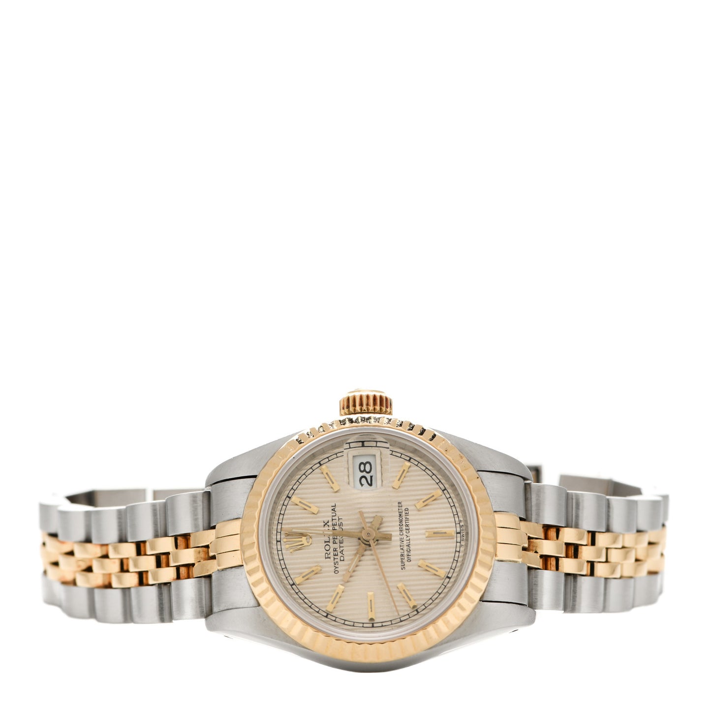 Stainless Steel 18K Yellow Gold 26mm Oyster Perpetual Datejust Watch Champagne 69173