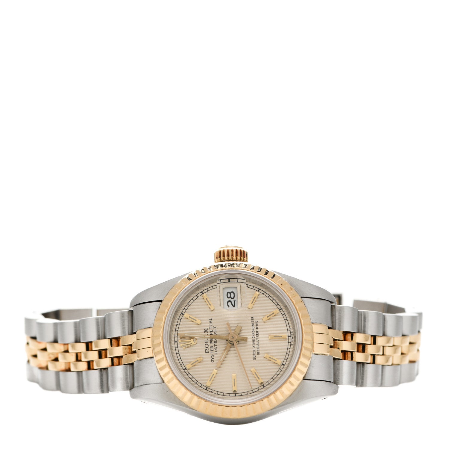 Rolex Stainless Steel 18K Yellow Gold 26mm Oyster Perpetual Datejust Watch Champagne 69173 2 of 4