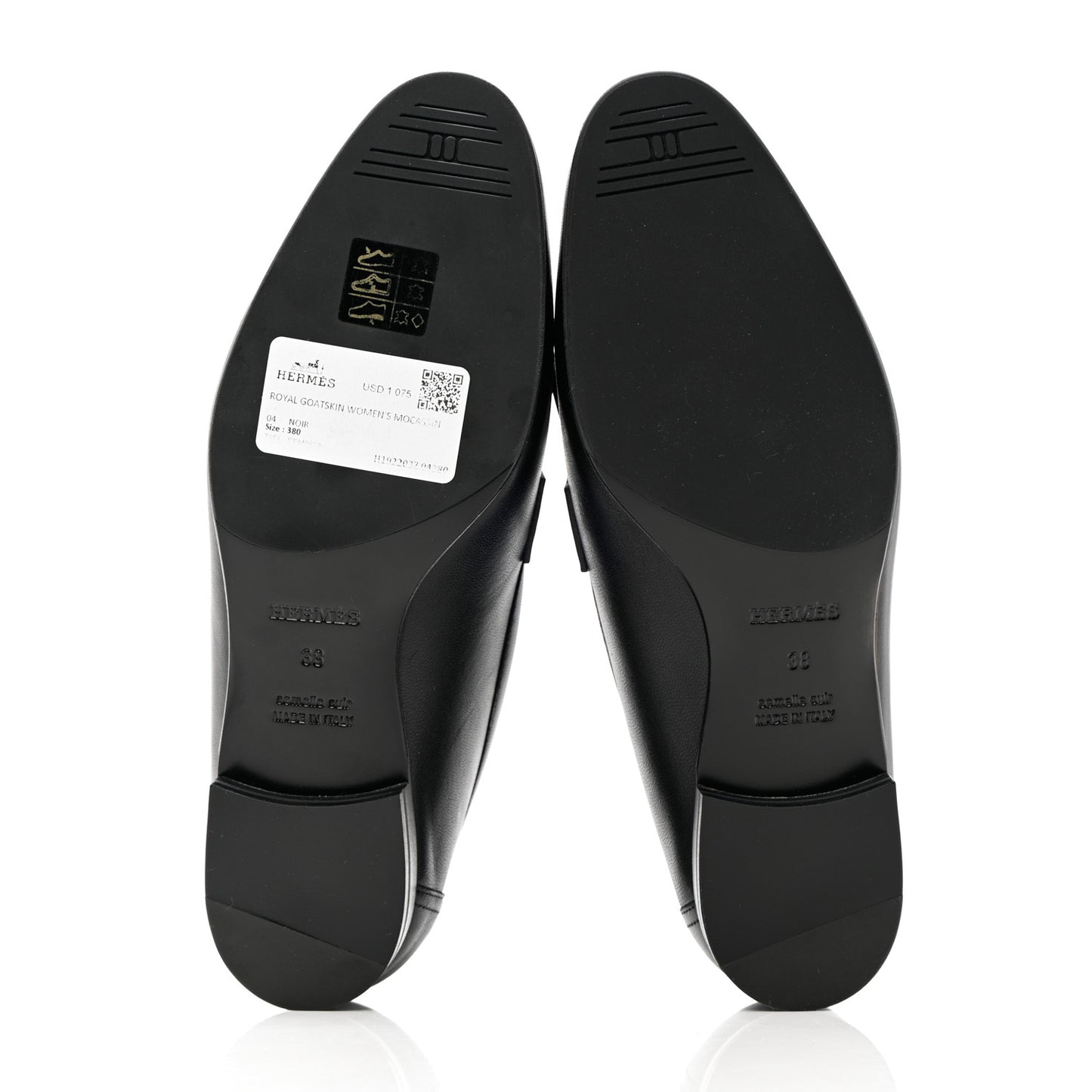 Goatskin Womens Royal Loafers 38 Black