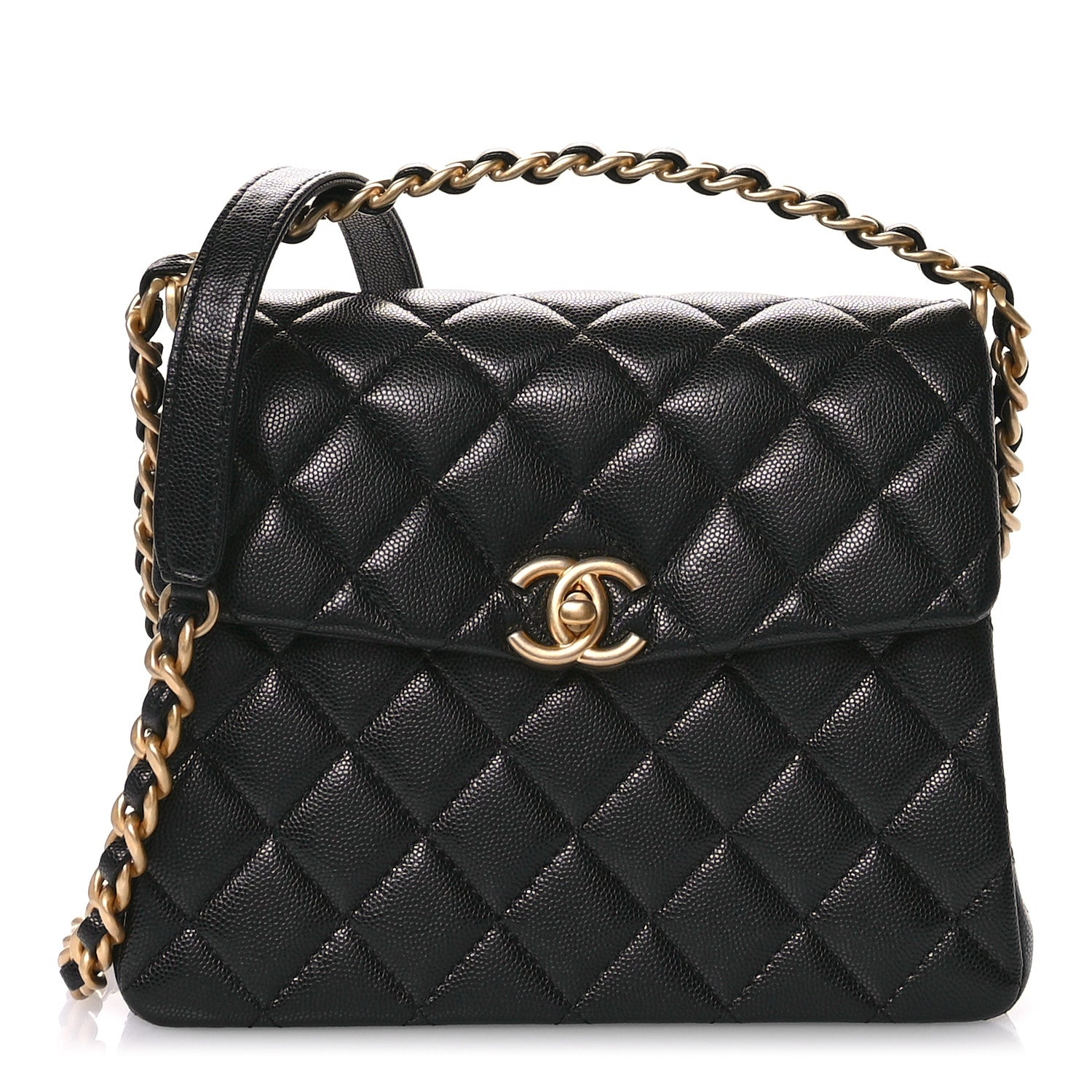 Chanel Caviar Quilted 31 Rue Cambon Top Handle Flap Black 1 of 12