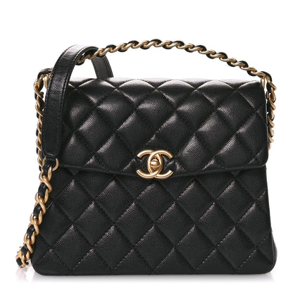 Chanel Caviar Quilted 31 Rue Cambon Top Handle Flap Black 1 of 12