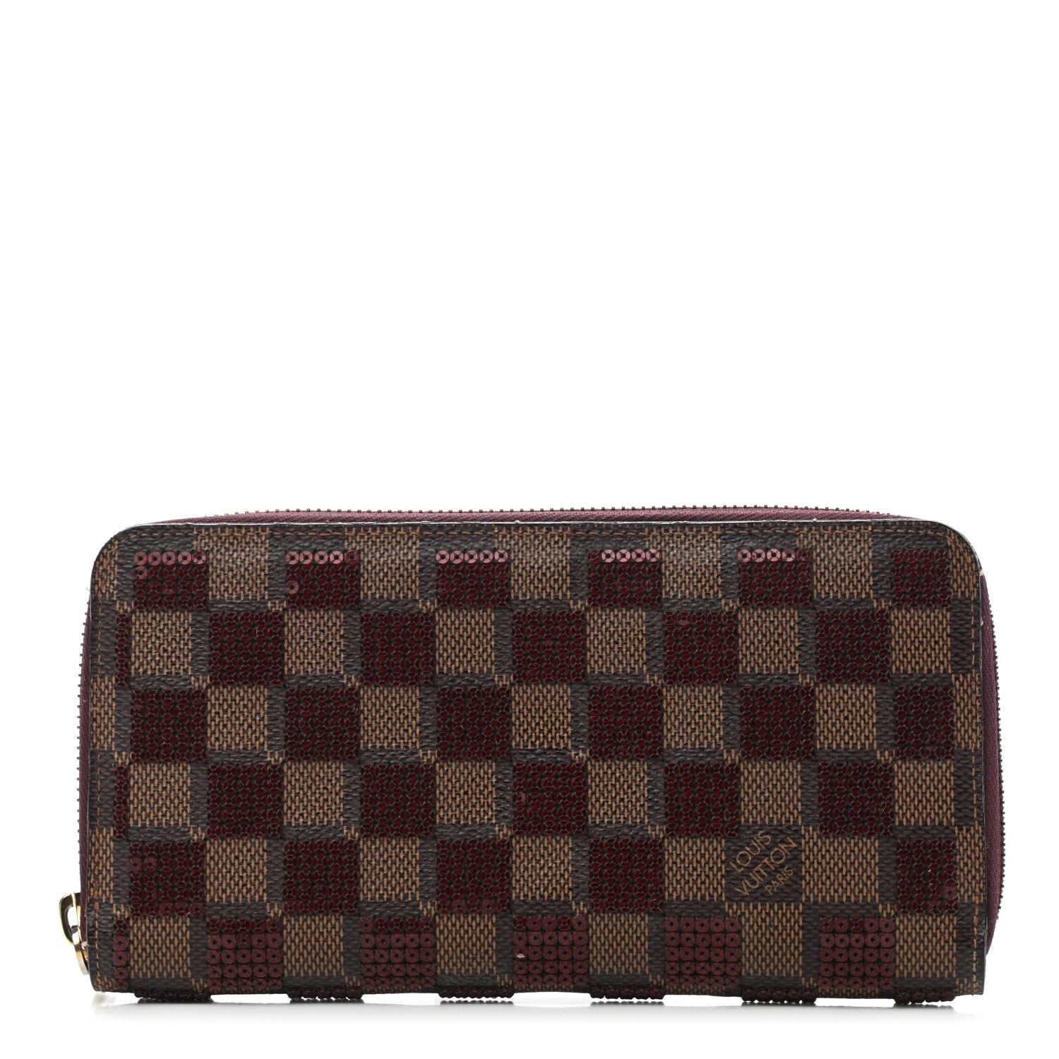 Louis Vuitton Damier Paillettes Zippy Wallet Red 1 of 10