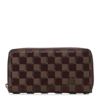 Louis Vuitton Damier Paillettes Zippy Wallet Red 1 of 10
