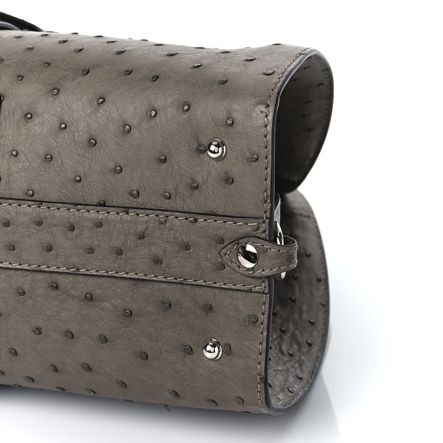 Gucci Ostrich Medium Stirrup Top Handle Bag 9 of 9