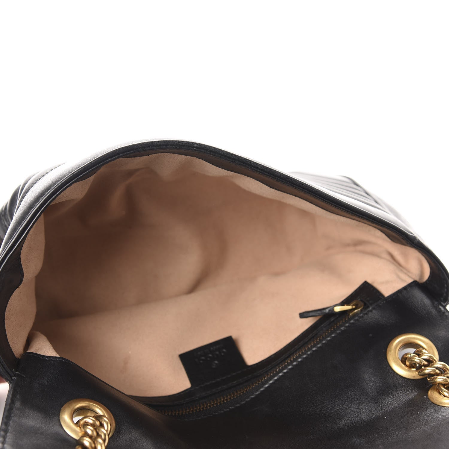 Gucci Calfskin Matelasse Small GG Marmont Shoulder Bag Black 5 of 12