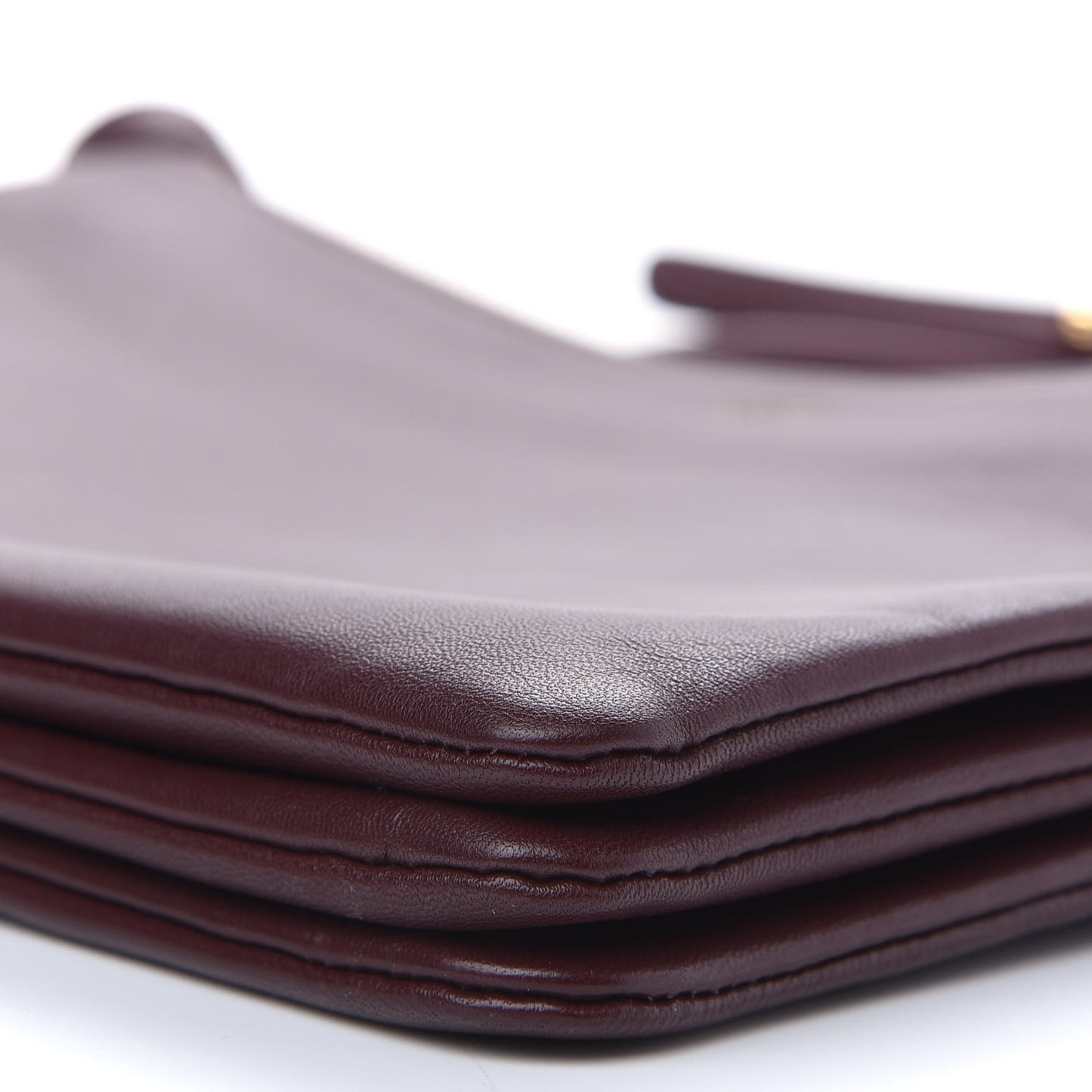 Lambskin Large Trio Crossbody Bag Burgundy
