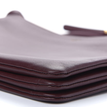Celine Lambskin Large Trio Crossbody Bag Burgundy 5 of 7