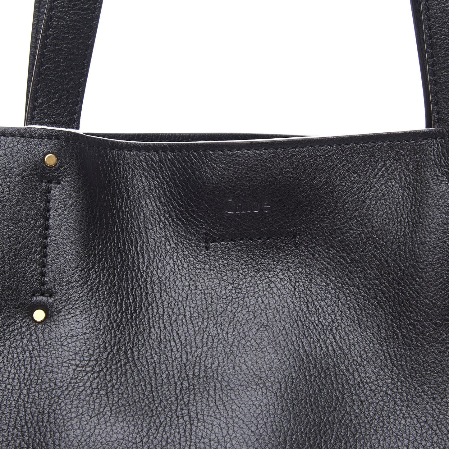 Smooth Calfskin Medium Milo Shopping Tote Black