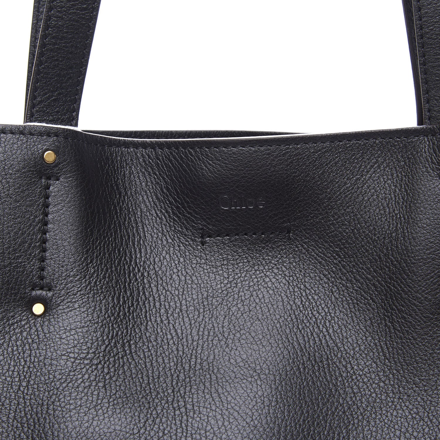 Chloe Smooth Calfskin Medium Milo Shopping Tote Black 9 of 9
