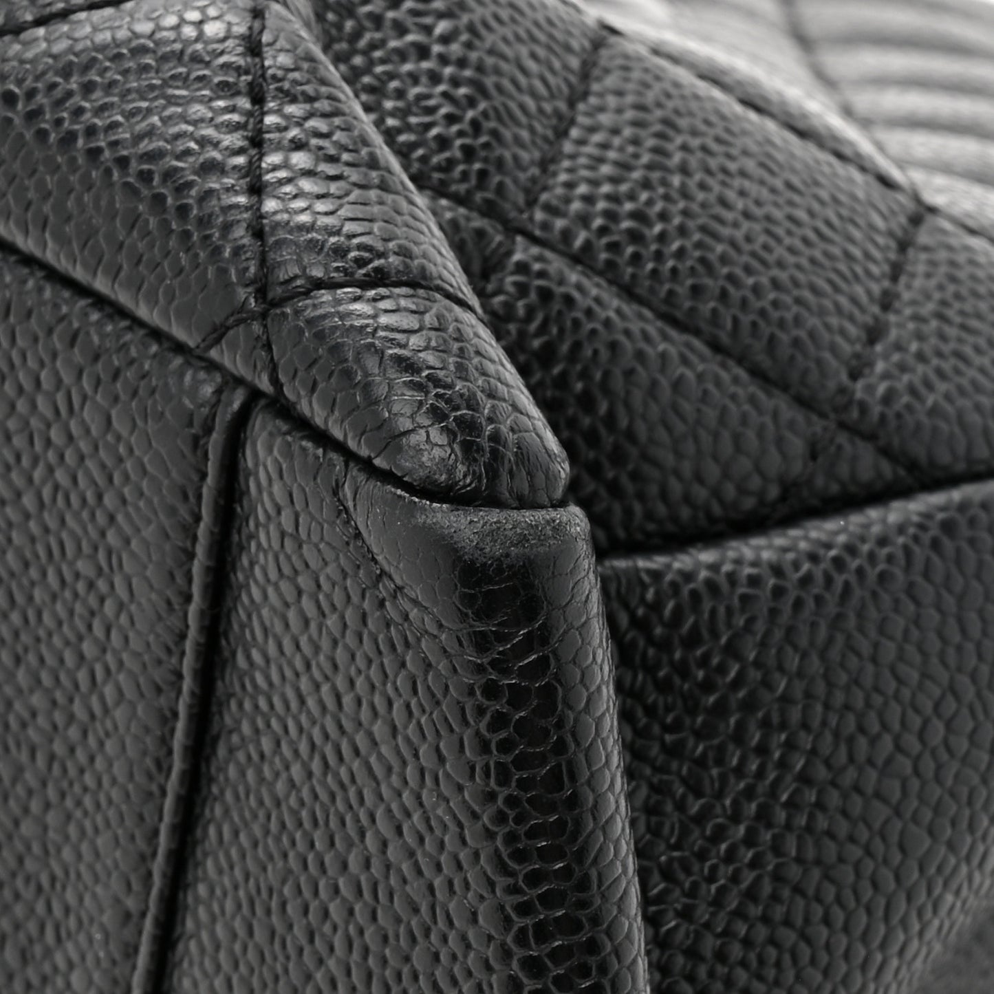 Caviar Quilted Grand Shopping Tote GST Black