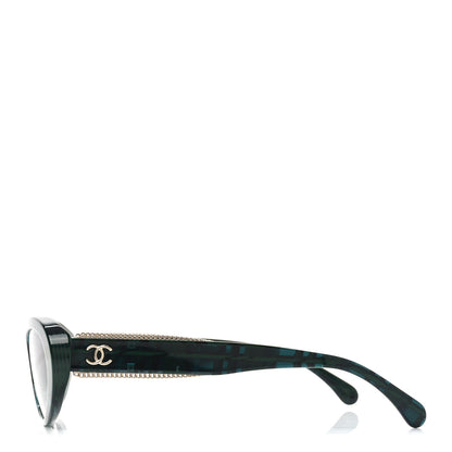 Chanel Acetate Oval Sunglasses 5515 Green 3 of 7