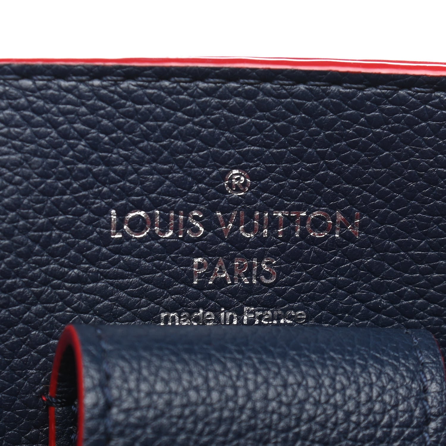 Louis Vuitton Soft Calfskin Braided Lockme Bucket Marine Rouge 6 of 9