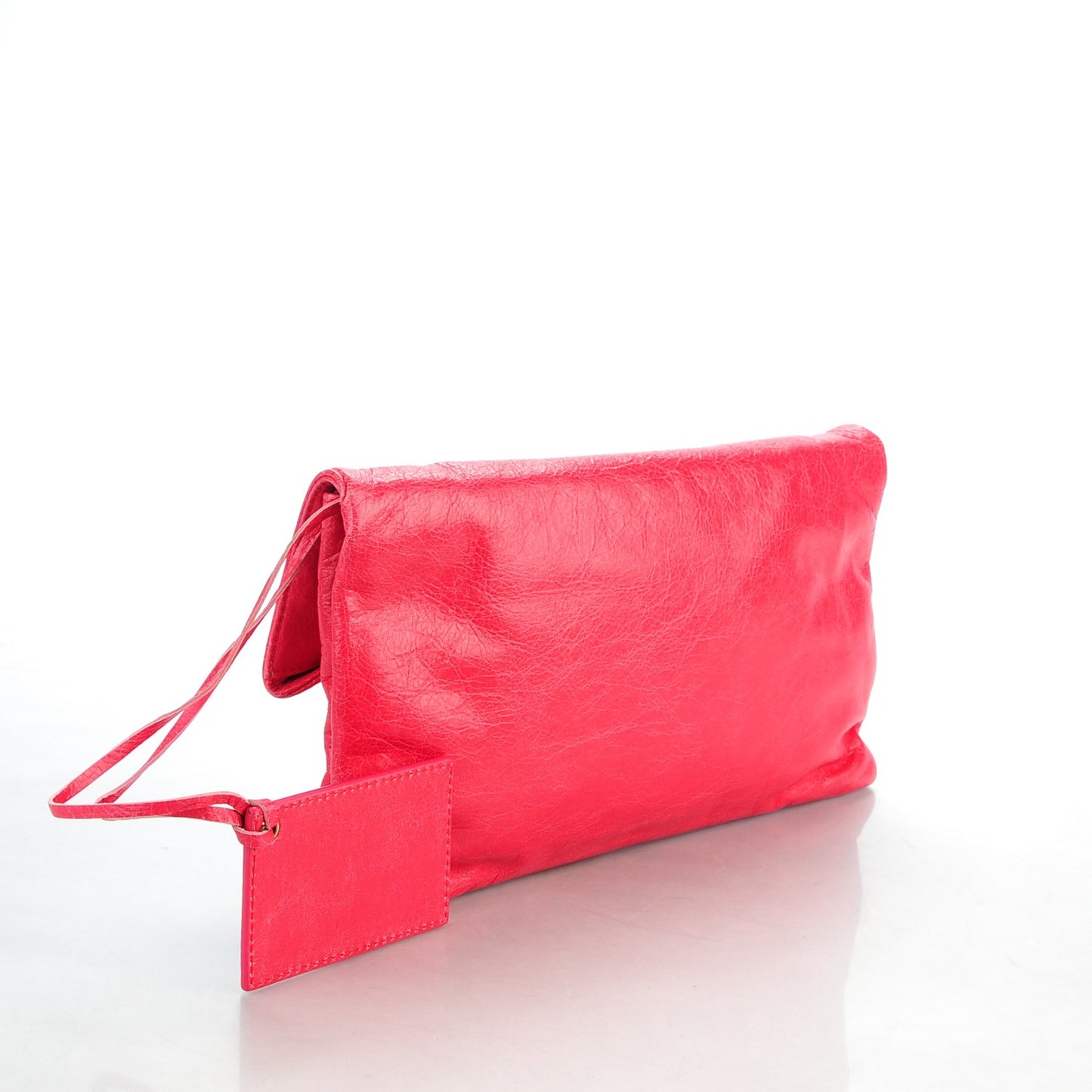 Agneau Giant 12 Rose Gold Hardware Envelope Clutch Rose Thulian
