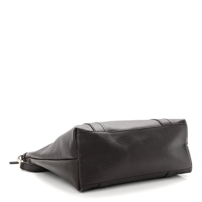 Gucci Calfskin Bamboo Top Handle Tote Dark Brown 4 of 12