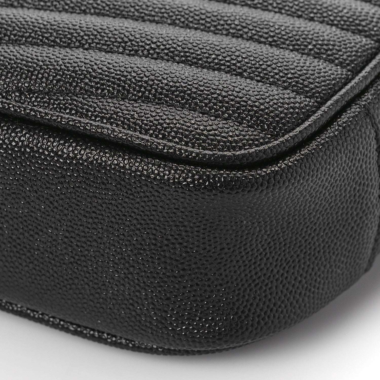 Saint Laurent Grain De Poudre Matelasse Monogram Mini Lou Camera Bag Black 8 of 8