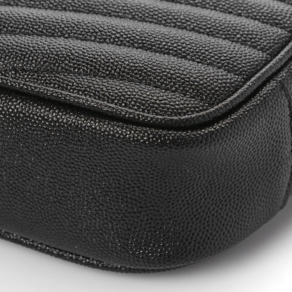 Saint Laurent Grain De Poudre Matelasse Monogram Mini Lou Camera Bag Black 8 of 8
