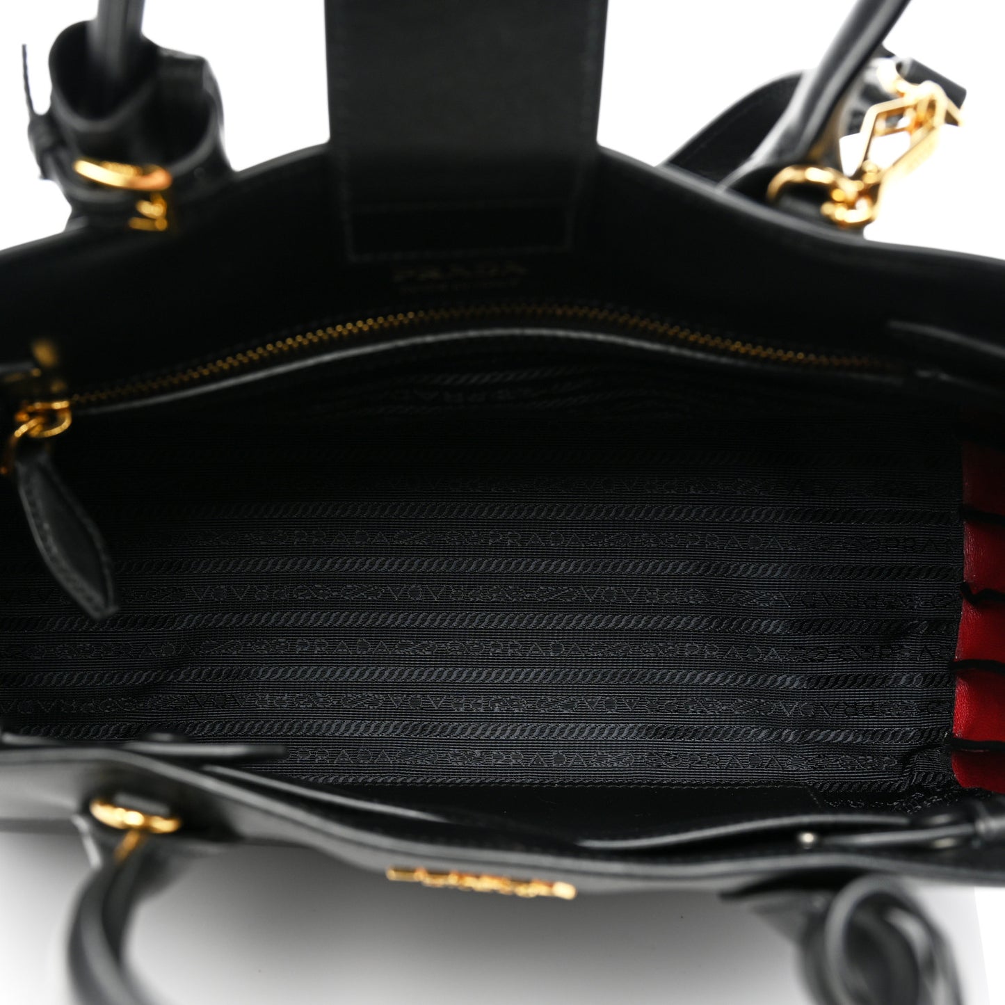 City Calfskin Medium Bibliotheque Tote Black