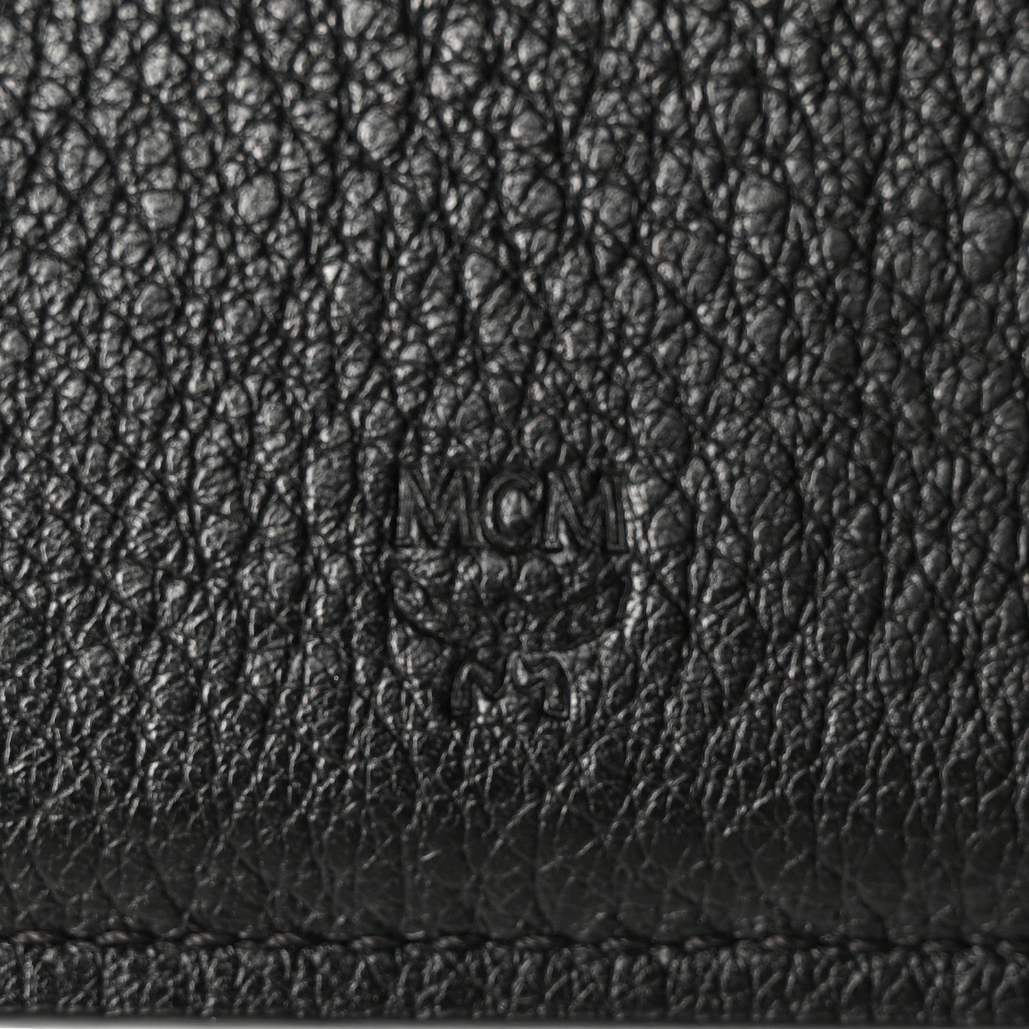 MCM Calfskin Ottomar Monogram Bi-Fold Wallet Black 7 of 8