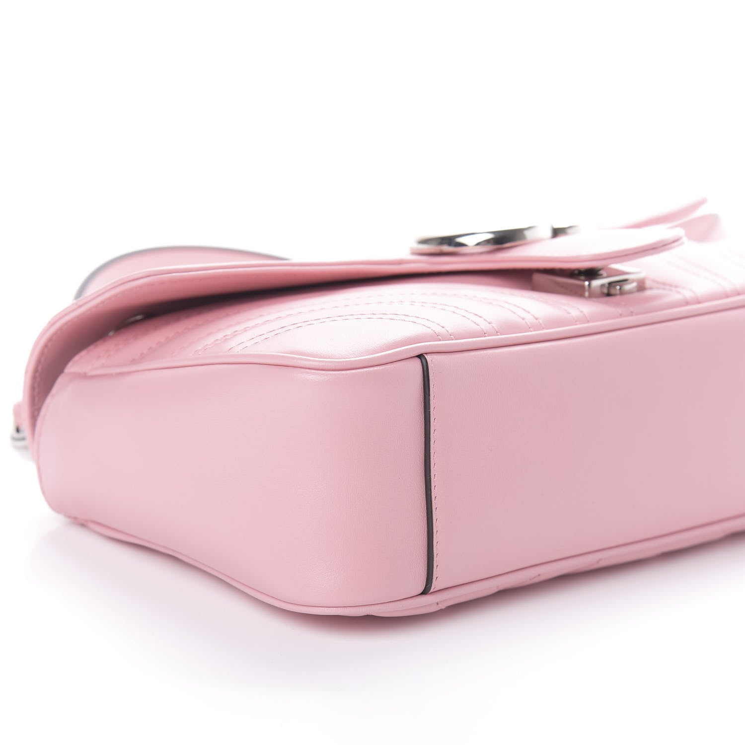 Gucci Calfskin Matelasse Small GG Marmont Shoulder Bag Wild Rose 7 of 8
