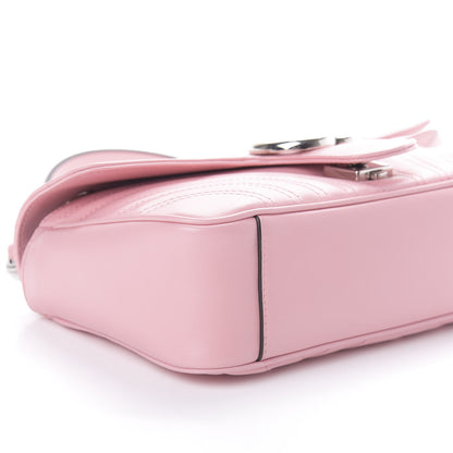 Gucci Calfskin Matelasse Small GG Marmont Shoulder Bag Wild Rose 7 of 8