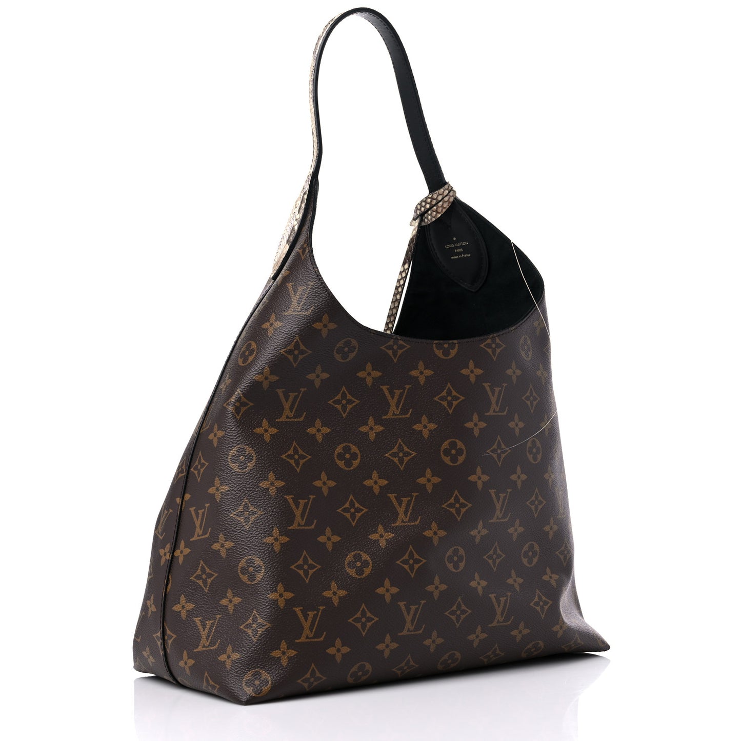 Monogram Flower Hobo Snakeskin
