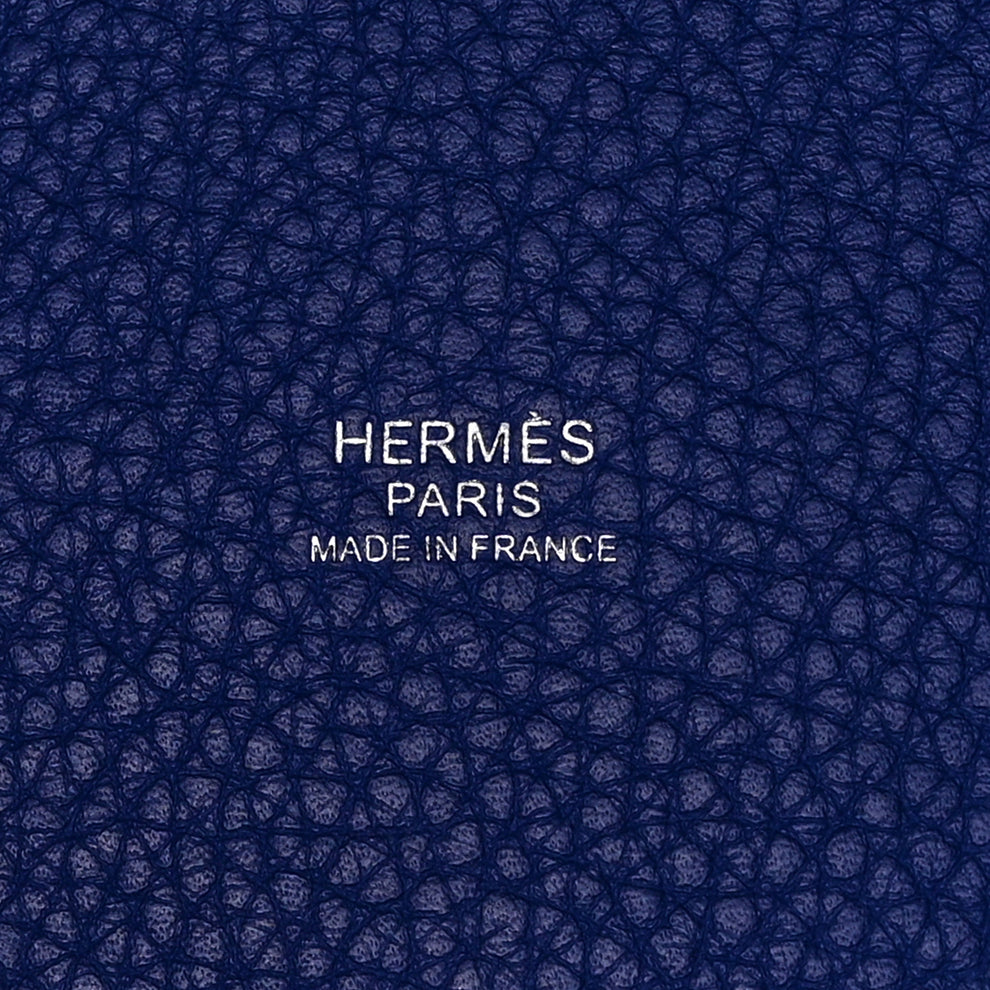 Hermes Taurillon Clemence Picotin Lock 26 GM Bleu Electrique 1993564 ...