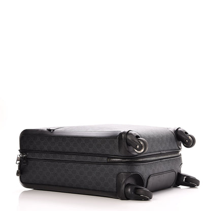 Gucci GG Supreme Monogram Four Wheel Carry On Suitcase Black Grey 4 of 11