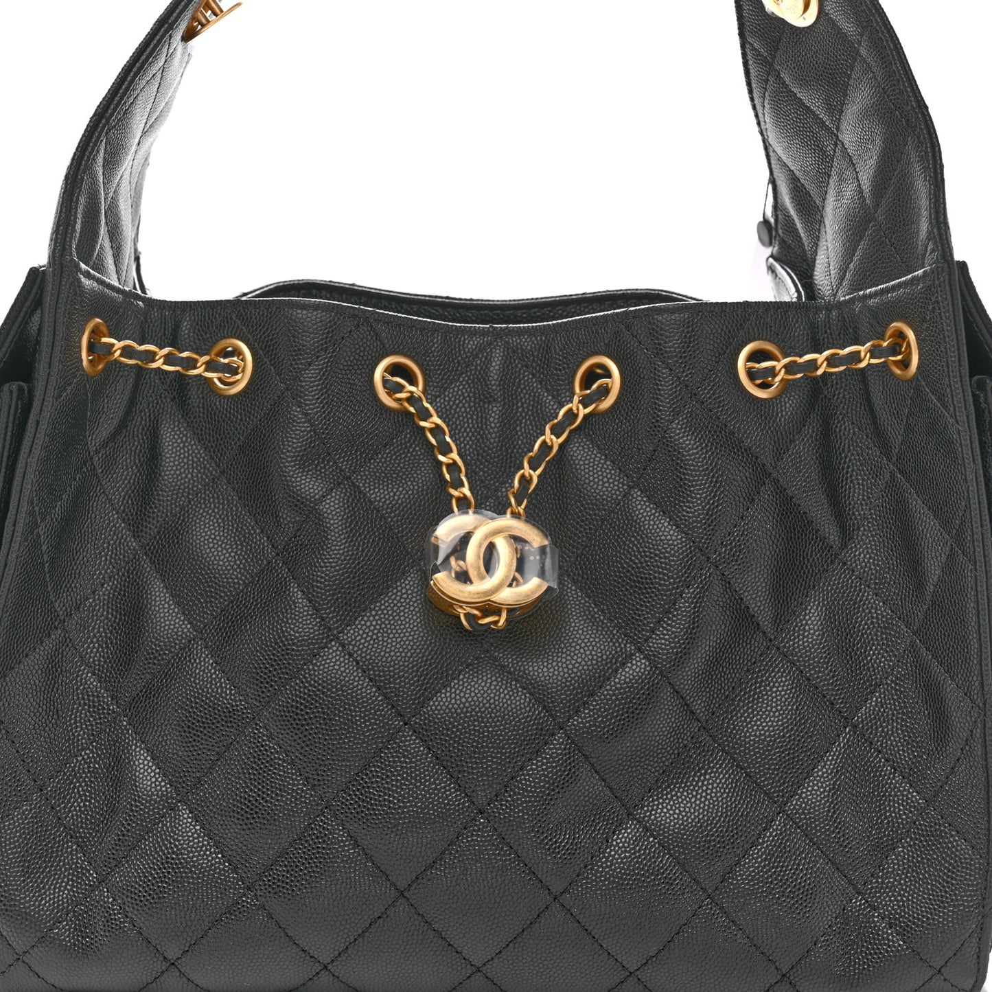 Caviar Quilted Small Chanel 25 Handbag Black