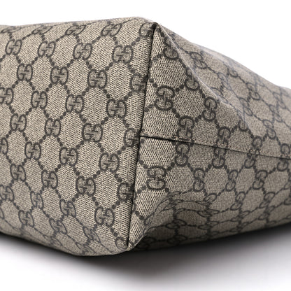 Gucci GG Supreme Monogram Textured Calfskin Web Medium Ophidia Shopping Tote Beige Ebony New Acero 10 of 12