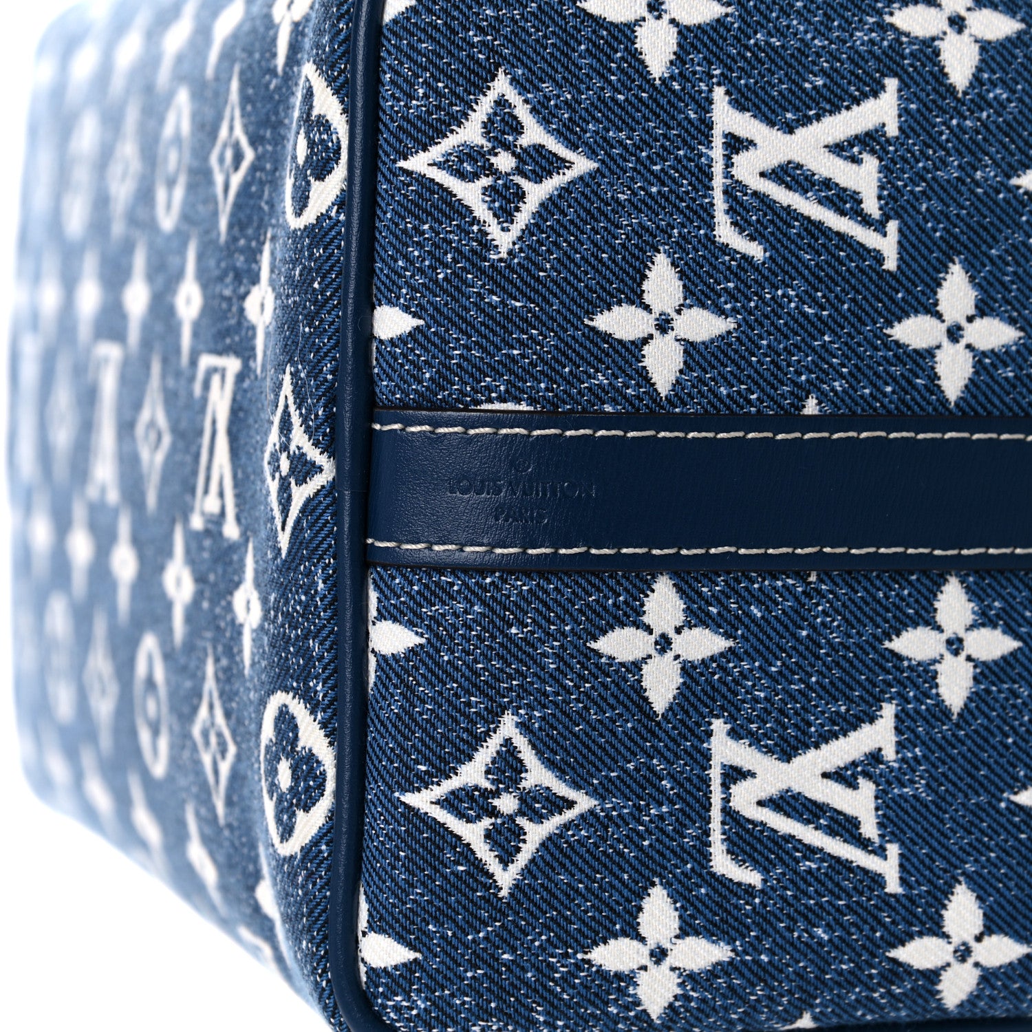Louis Vuitton Monogram Jacquard Denim Speedy Bandouliere 25 Bleu 6 of 9