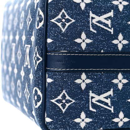 Louis Vuitton Monogram Jacquard Denim Speedy Bandouliere 25 Bleu 6 of 9