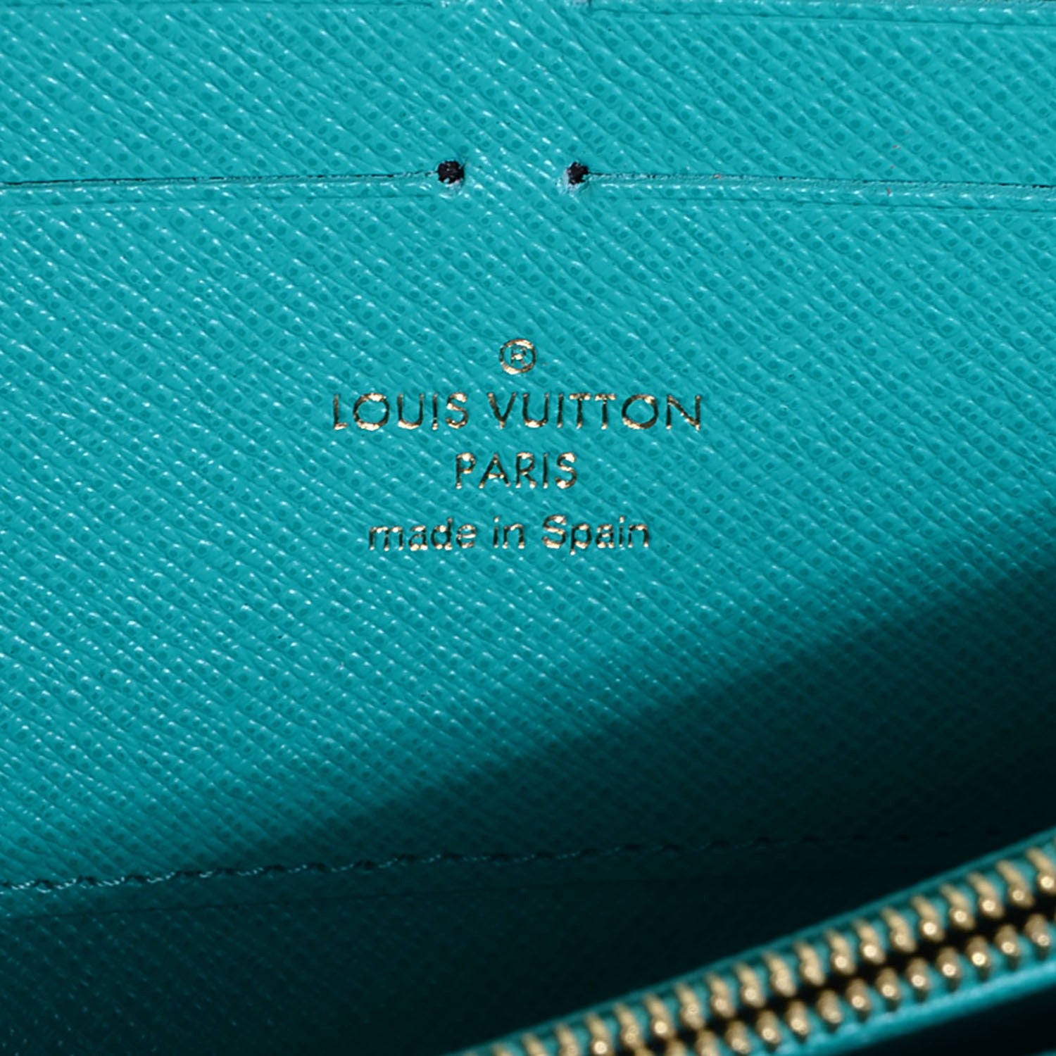 Louis Vuitton Monogram V Zippy Wallet Turquoise 6 of 7