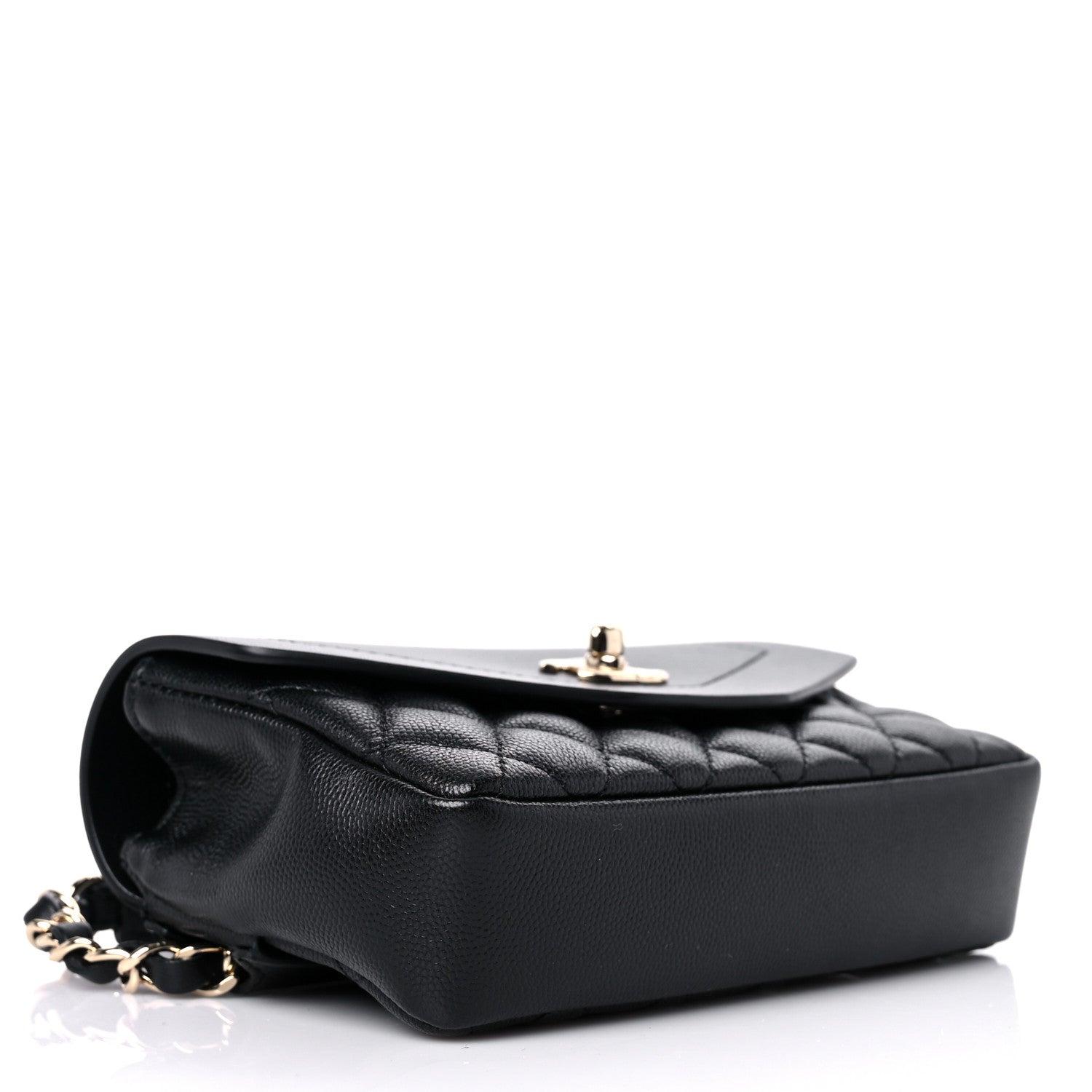 Chanel Calfskin Flap Chain Waist Bag Black 4 of 11