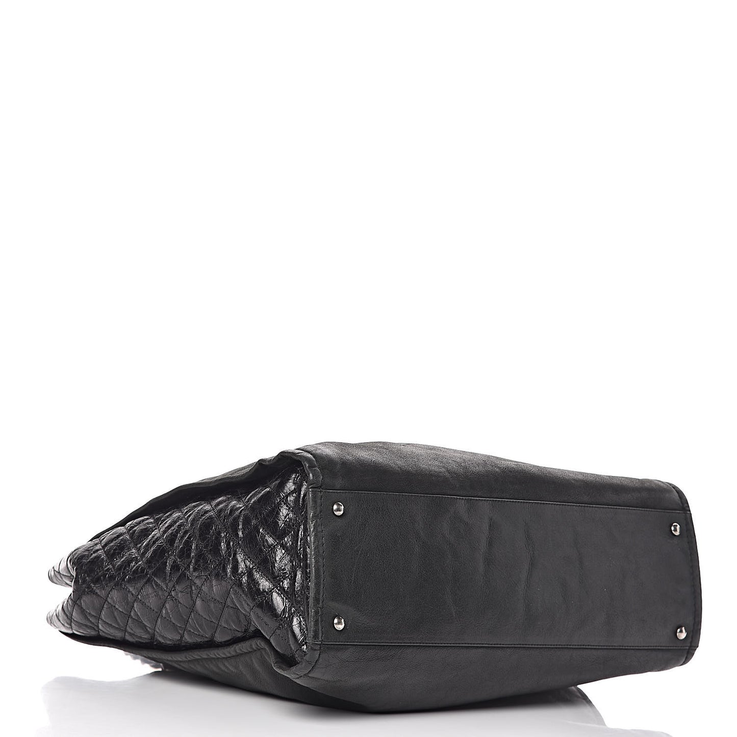 Iridescent Calfskin In the Mix Tote Black