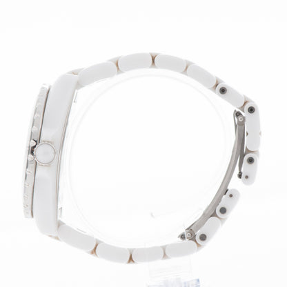 Chanel Stainless Steel Ceramic Diamond 38mm J12 Automatic Watch White 3 of 5