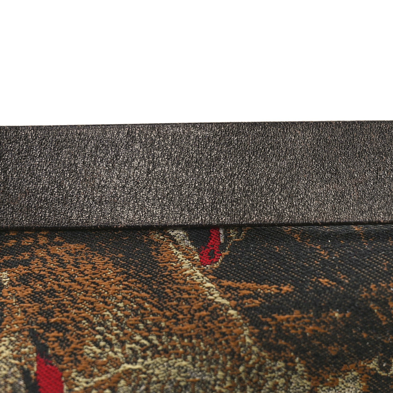 Fendi Fabric Jacquard FF Bird Motif Baguette Brown 9 of 10
