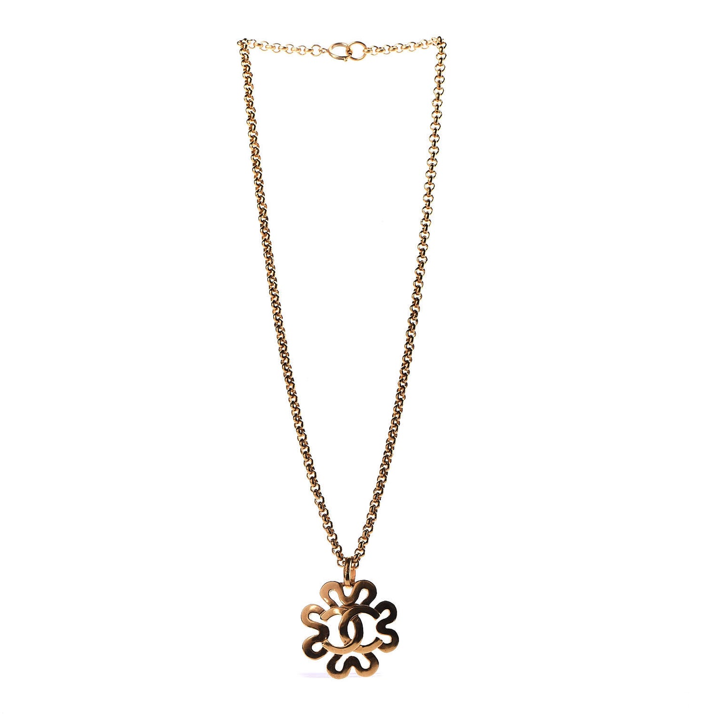 CC Pendant Necklace Gold