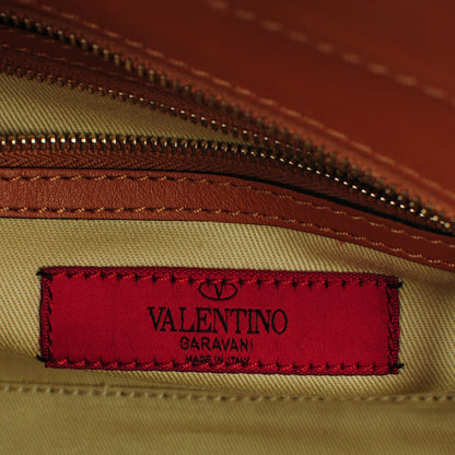Valentino Garavani Vitello Small Rockstud Double Handle Tote Tan 5 of 7