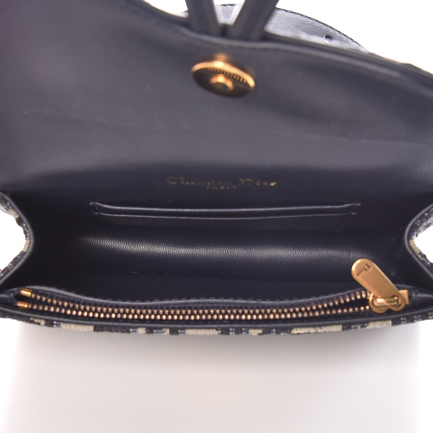 Christian Dior Oblique Saddle Belt Bag Blue 7 of 10