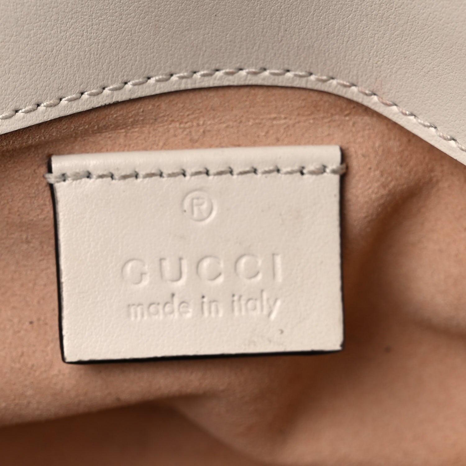 Gucci Calfskin Matelasse Super Mini GG Marmont Shoulder Bag White 6 of 15