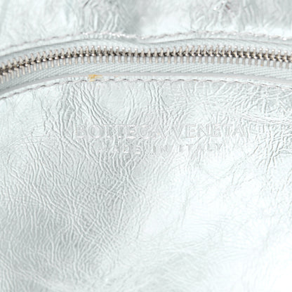 Bottega Veneta Metallic Lambskin Maxi Intrecciato Cassette Crossbody Bag Silver 6 of 10